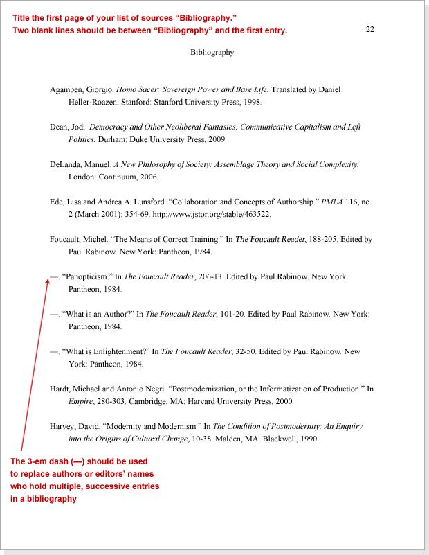 Chicago manual of style bibliography dissertation